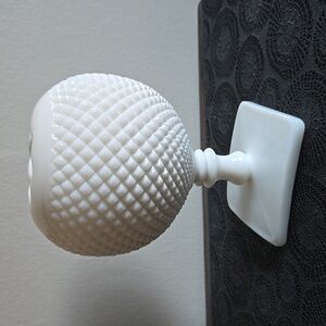 Milk glass orb vase decorative accent hobnail pattern collectible glass